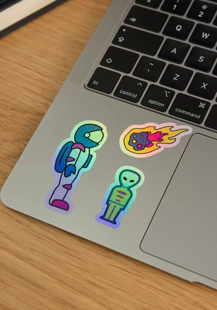 Printful hologram stickers